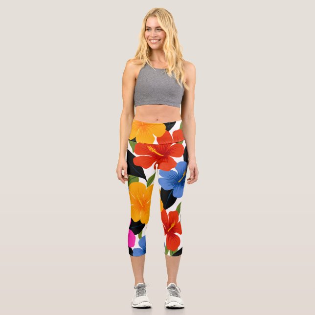 Women's Colourful Pattern Leggings – Vibrant (Front)