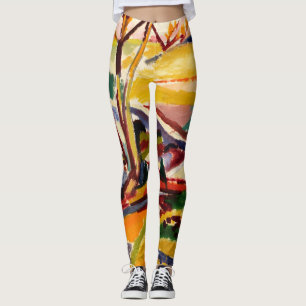Women's Colourful Trendy Abstract Painting Leggings