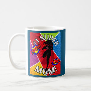 Womens Comic Book 1 Super Mom Mother's Day Comic Coffee Mug