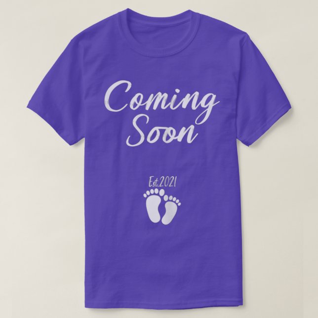 Womens Coming Soon 2021 Funny Pregnancy Motherx27s T-Shirt (Design Front)