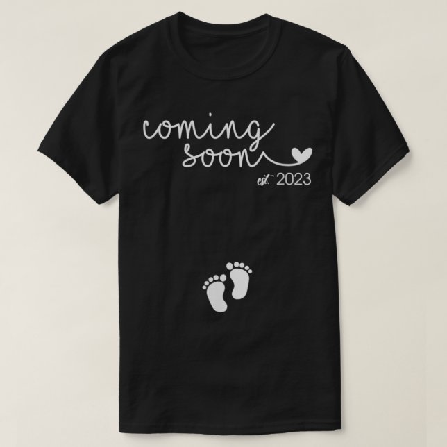 Womens Coming Soon est 2023 Pregnancy Mother's Day T-Shirt (Design Front)