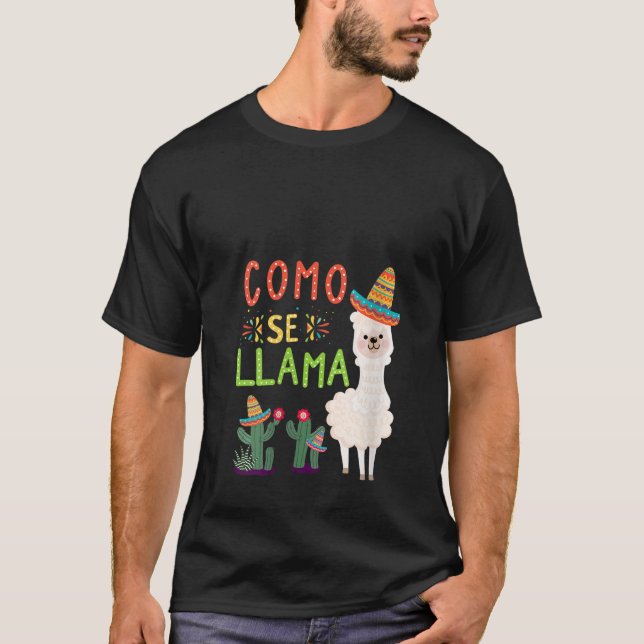 Womens Como Se Llama Funny Cinco De Mayo Mexican V T-Shirt (Front)