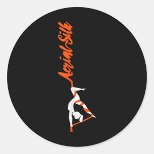 Womens Cool Aerial Silks Dancer Aerialist Air Yoga Classic Round Sticker