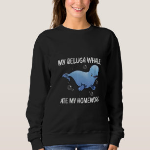 Womens Cool Beluga Whale For Kids Boys Orca Whales Sweatshirt
