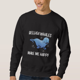Womens Cool Beluga Whale For Men Women Orca Whales Sweatshirt