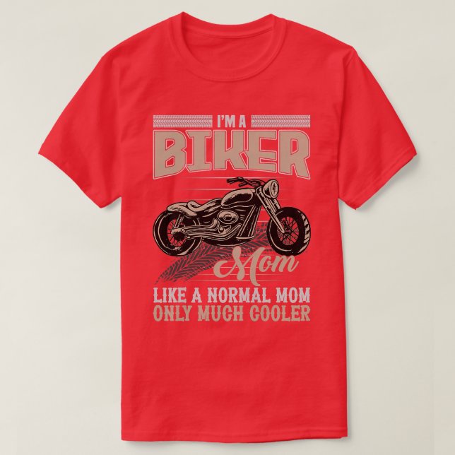 Womens Cool Biker Mom Funny Biker Mother Motorcycl T-Shirt (Design Front)