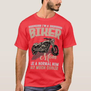 Womens Cool Biker Mum Funny Biker Mother Motorcycl T-Shirt