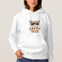 Women's Cool Cat Pullover Hoodie – Cosy & Cute