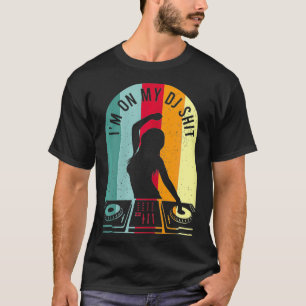 Womens Cool DJ Image Disc Jockey Meme Mixer T-Shirt