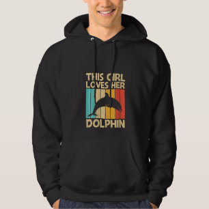 Womens Cool Dolphin For Girls Kids Dolphins Beluga Hoodie