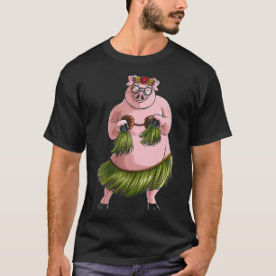 Womens Cool Hawaiian Luau Pig  Funny Boar Lover Hu T-Shirt