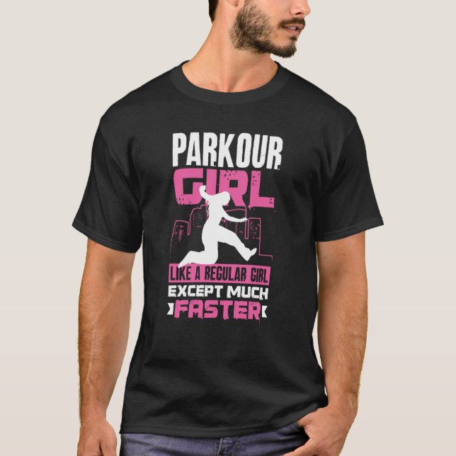 Womens Cool Parkour Girl Parkour Girl T-Shirt (Front)