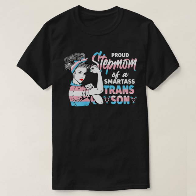 Womens Cool Proud Unbreakable Trans Step Mum Pride T-Shirt (Design Front)