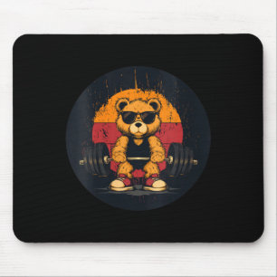 Womens Cool Sungles Teddy Bear With Government Mouse Pad