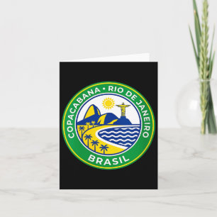 Womens Copacabana Rio De Janeiro Brazil Retro Card