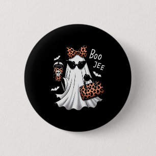 Womens Coquette Leopard Ghost Coffee Boo-jee Hallo 6 Cm Round Badge