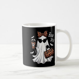 Womens Coquette Leopard Ghost Coffee Boo-jee Hallo Coffee Mug