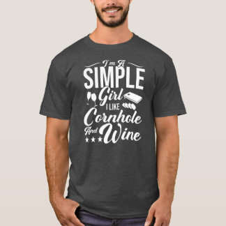 Womens Cornhole Player Funny Bean Bag Toss I Like T-Shirt