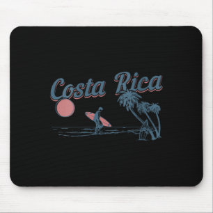 Womens Costa Rica Surf Vintage Beach Souvenir Mouse Pad