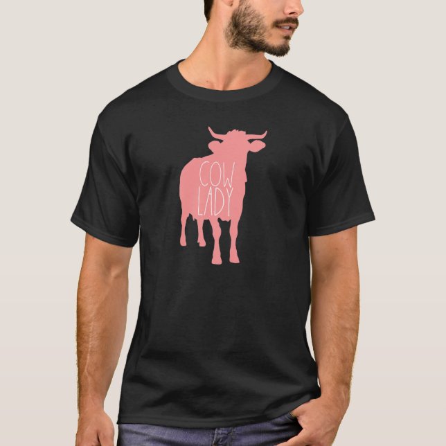 Womens Cow Lady Farm Girl Cattle Farmer Cow Farmin T-Shirt (Front)