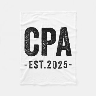 Womens Cpa Est 2025 Certified Public Accountant Ex Fleece Blanket