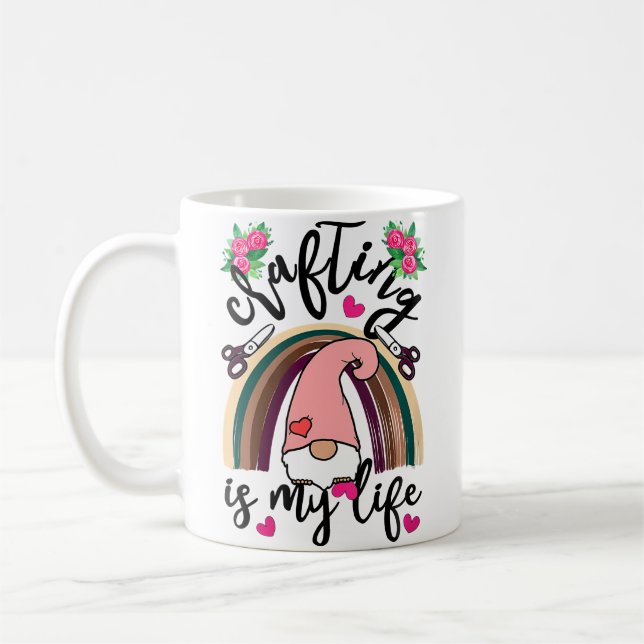 Womens Crafting Is My Life Crafters Quilting Sewin Coffee Mug (Left)