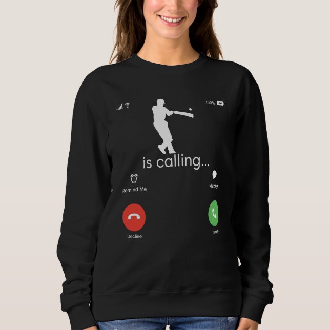 Womens Cricket Merchandise Clothing Cricket Equipm Sweatshirt (Front)