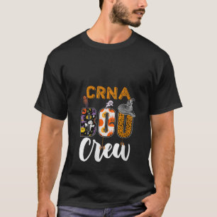 Womens CRNA Boo Crew Halloween Matching Nurse Anes T-Shirt