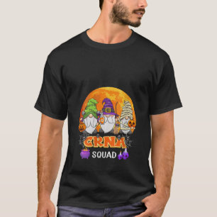 Womens CRNA Squad Halloween Nurse Anaesthetist Gno T-Shirt