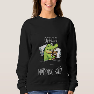 Womens Crocodile Official Sleeping Alligator Pajam Sweatshirt