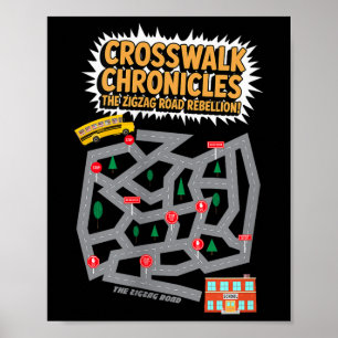 Womens Crosswalk Chronicles School Maze Playmat Ca Poster
