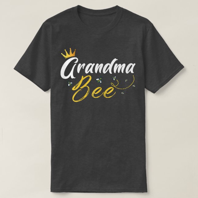 Womens Crown Bee Grandma Beekeeper Apiarist Honey  T-Shirt (Design Front)
