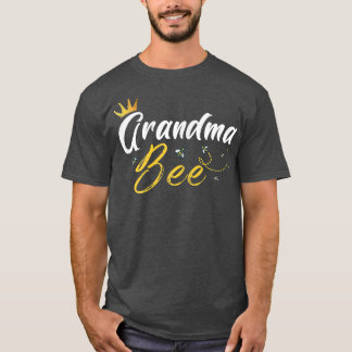 Womens Crown Bee Grandma Beekeeper Apiarist Honey  T-Shirt