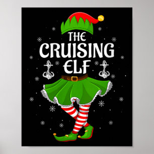 Womens Cruising Elf Christmas Family Girls Women E Poster