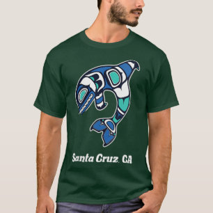Womens Cruz Santa CA Native American Tribal Orca K T-Shirt