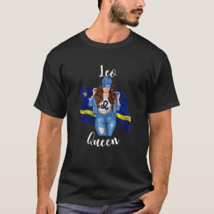 Womens Curacao Leo Queen of Curacao Flag Zodiac Br T-Shirt