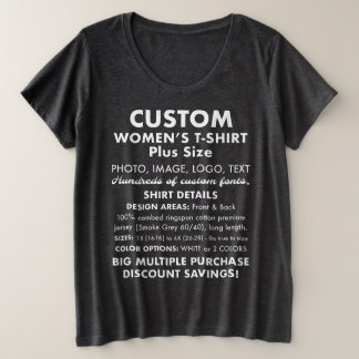 Women's Custom Personalised Plus Size T-Shirt
