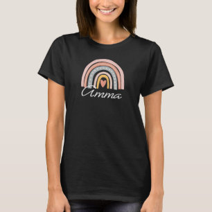 Womens Cute Amma Rainbow For Women Grandma Christm T-Shirt