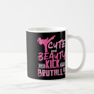 Womens Cute And Beauty Karate Kickboxing Girl Coffee Mug