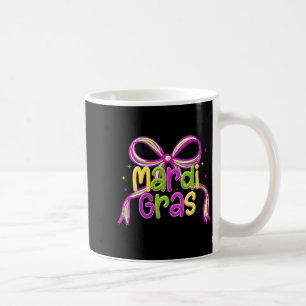 Women's cute coquette bow mardi gras party costume coffee mug