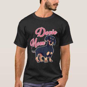 Womens Cute Dachshund I Doxie Mom T-Shirt
