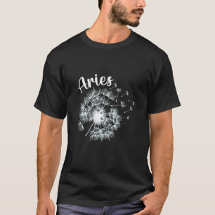 Womens Cute Dandelion Saying Astrology Flower Zodi T-Shirt