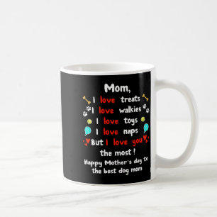Womens cute dog mum mothers day, happy mothers day coffee mug