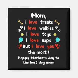 Womens cute dog mum mothers day, happy mothers day magnet