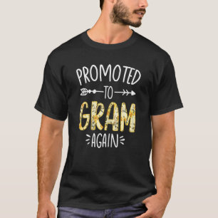 Womens Cute Floral Promoted To Be Gram Again Mothe T-Shirt