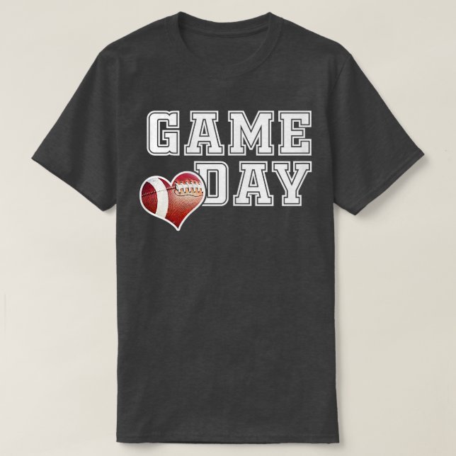Womens Cute Football Mom Friday Night Game Day  T-Shirt (Design Front)