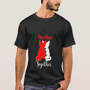 Womens Cute Funny Matching Cat Pyjamas For Couples T-Shirt