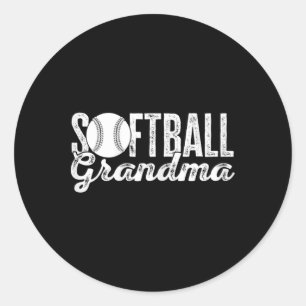 Womens Cute Graphic Softll Mom Softll Grandma Classic Round Sticker
