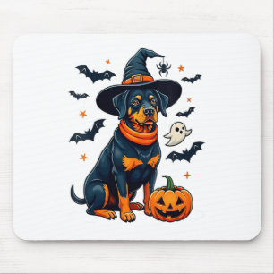 Womens Cute Halloween Rottweiler Dog V-neck _1 Mouse Pad