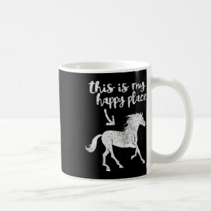 Womens Cute Horse Riding Tee - Horseback Happy Pla Coffee Mug